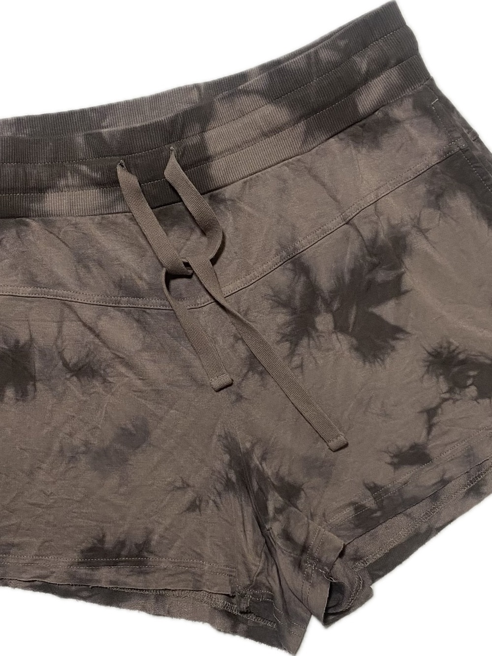 JoyLab Women's High Waist Tie-Dye Lounge Shorts in Charcoal